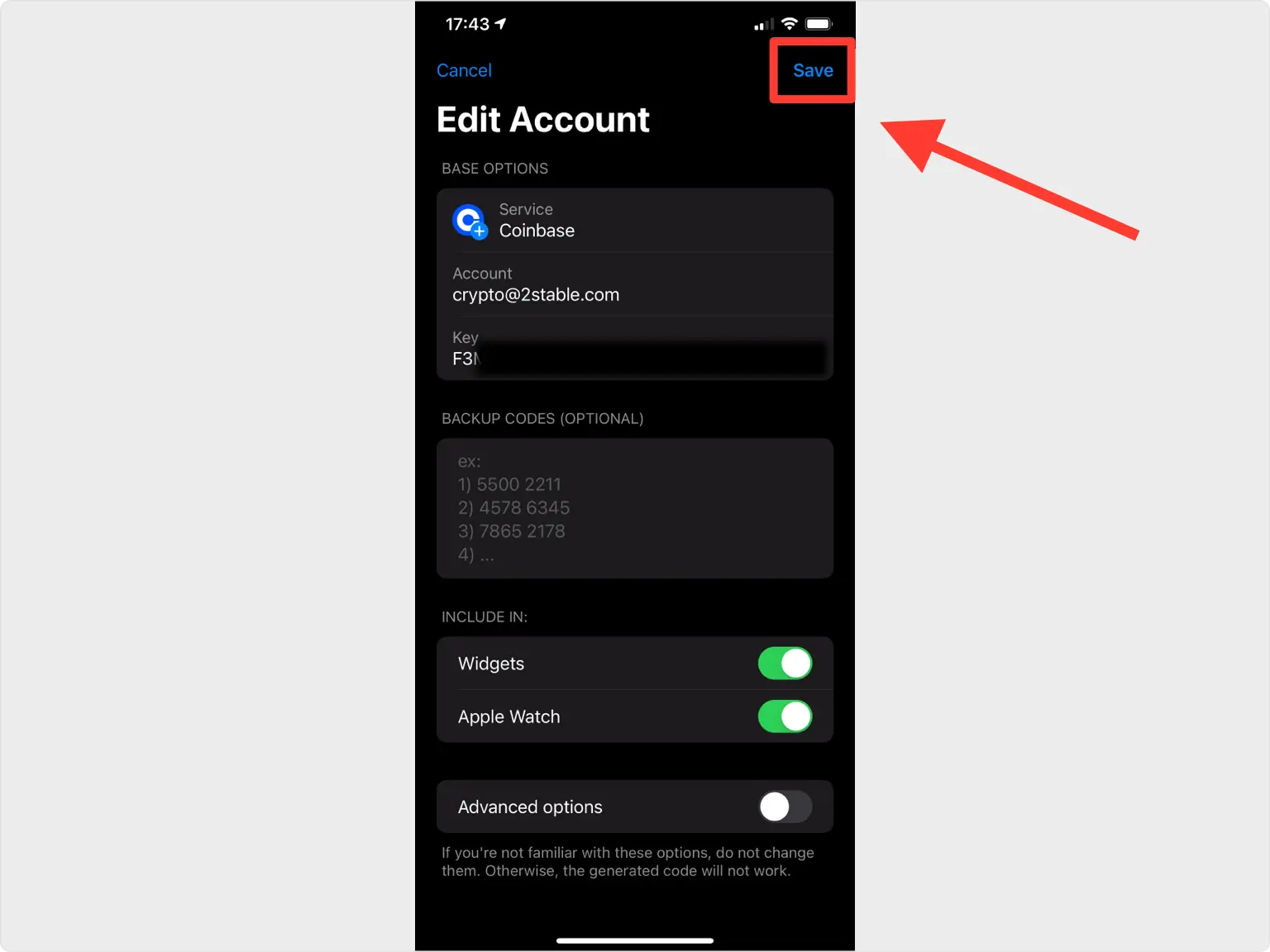 coinbase 2FA setup — Two-Factor Authentication Code (2FA)