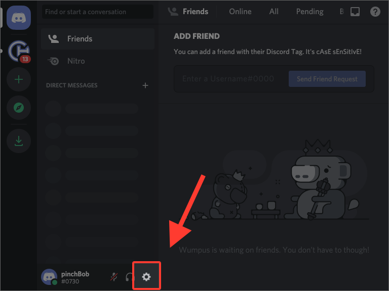 discord 2FA setup — Locate 2FA Settings