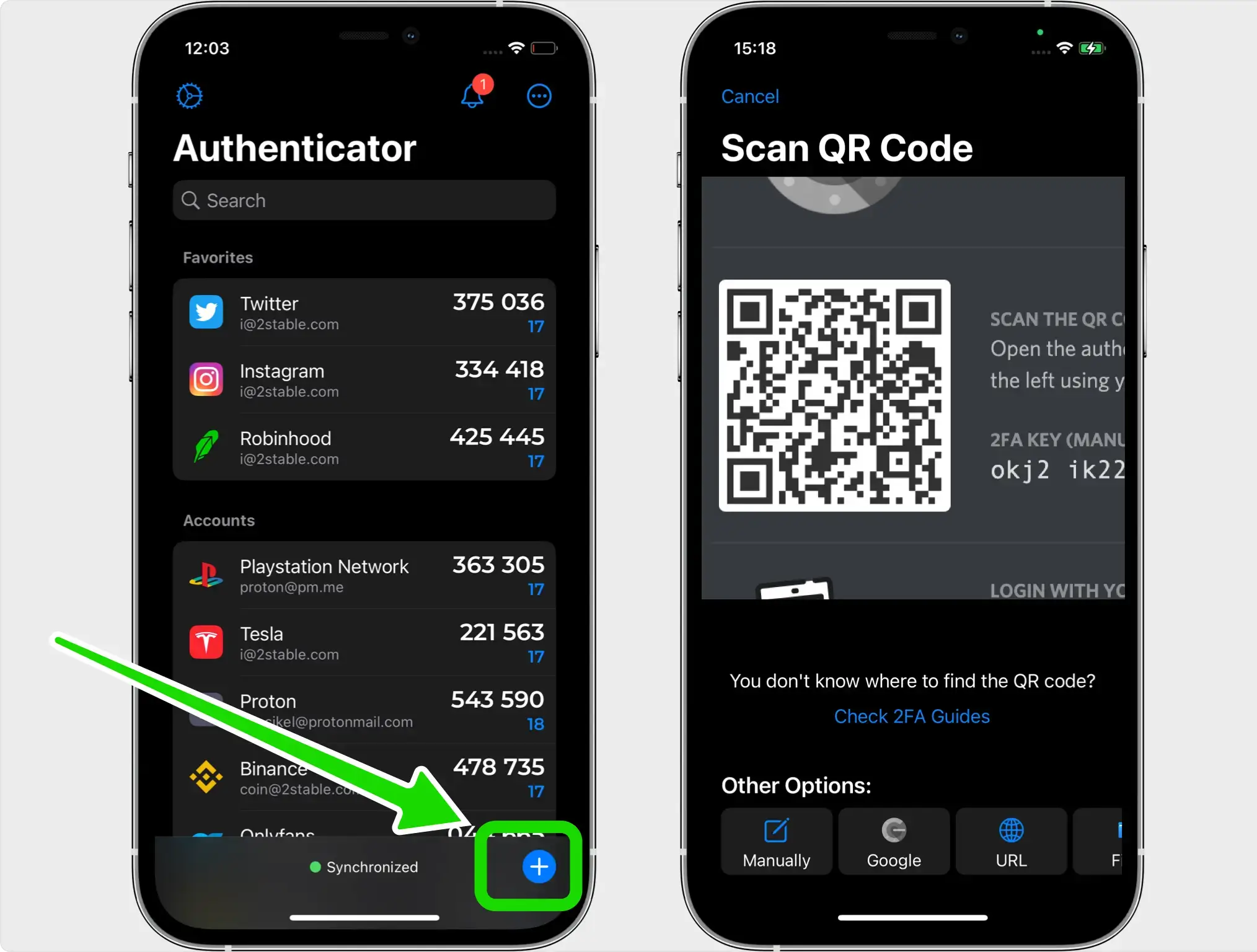discord 2FA setup — Capture QR Code