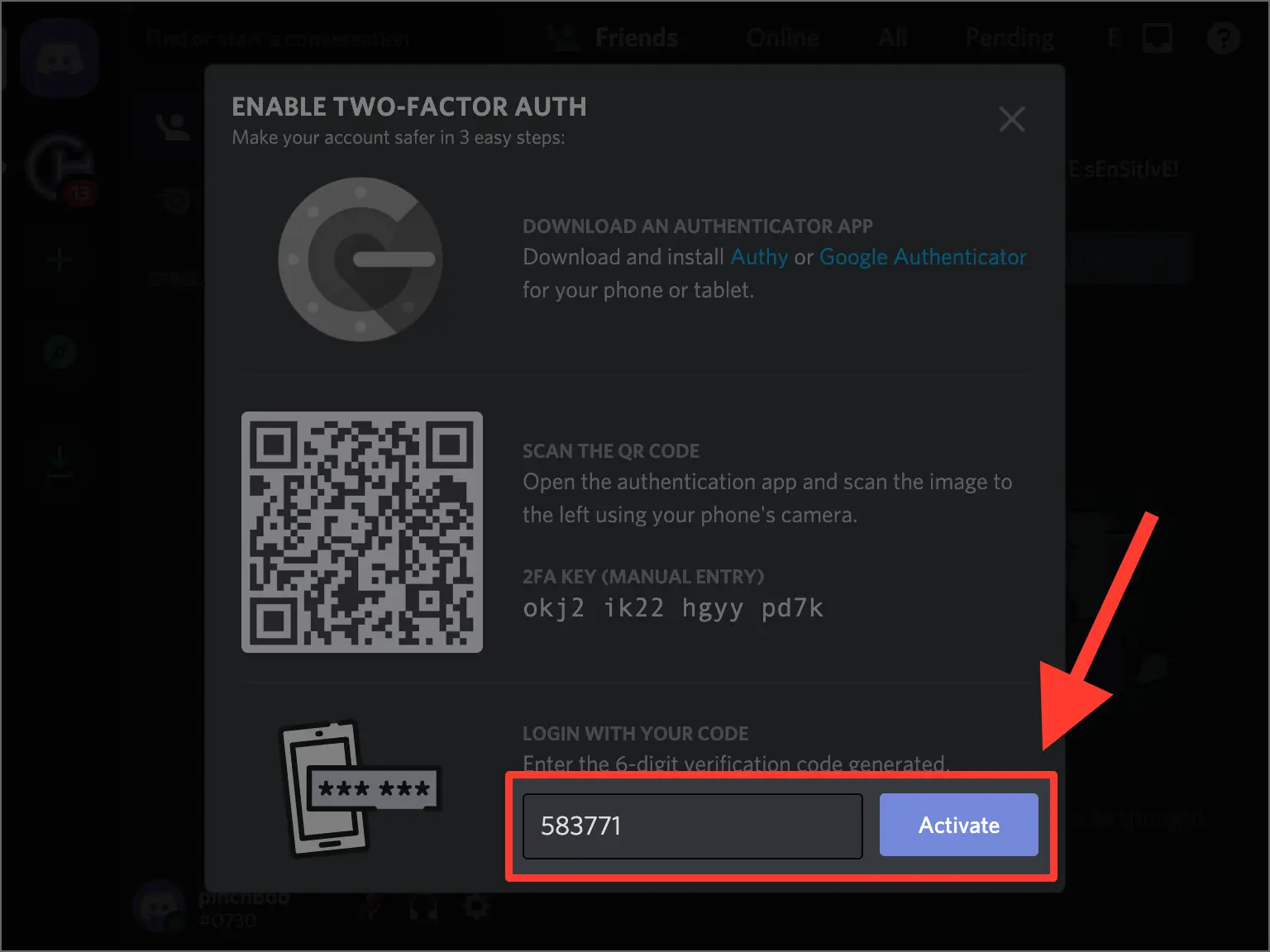 discord 2FA setup — Complete Enablement