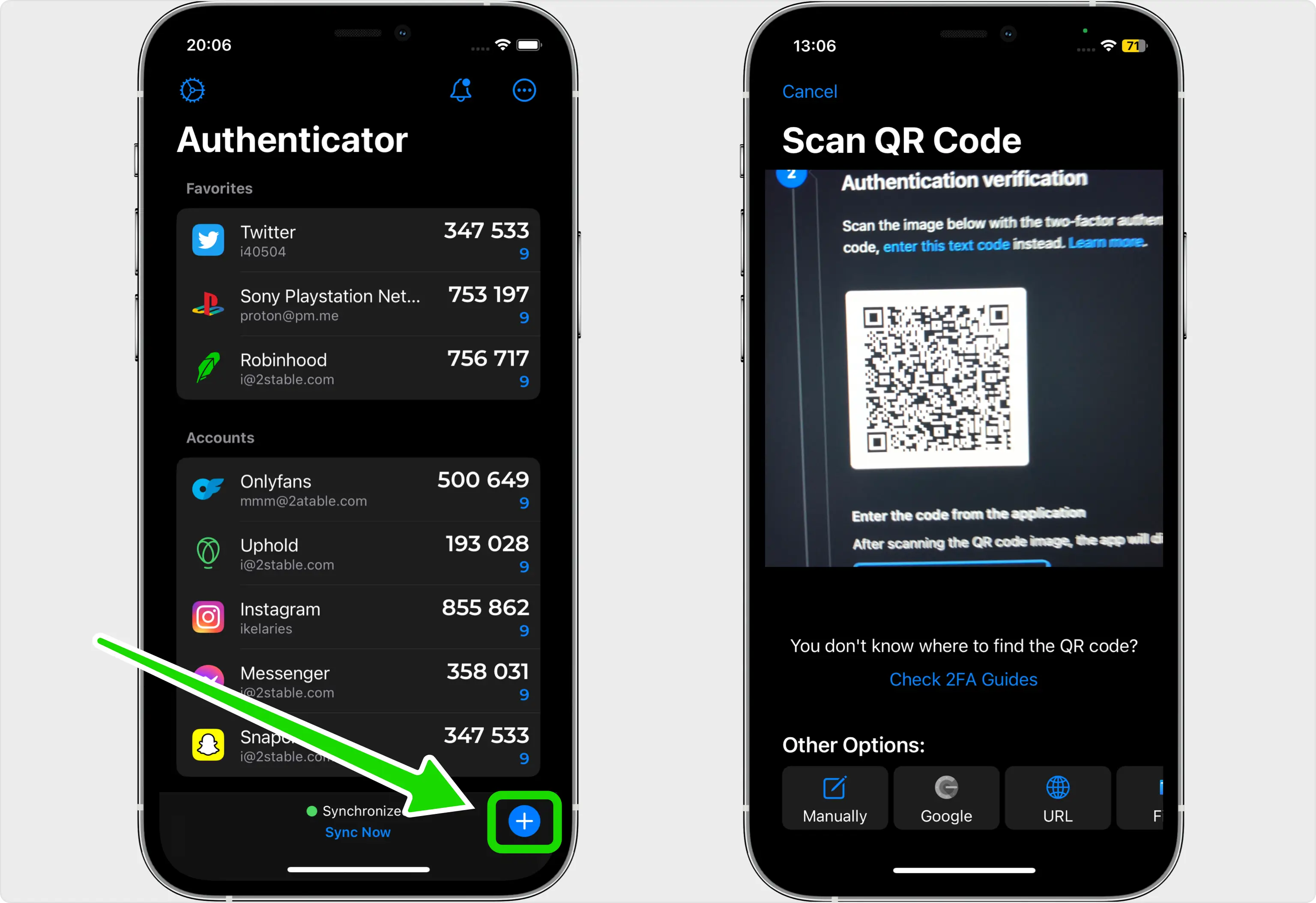 github 2FA setup — Capture QR Code