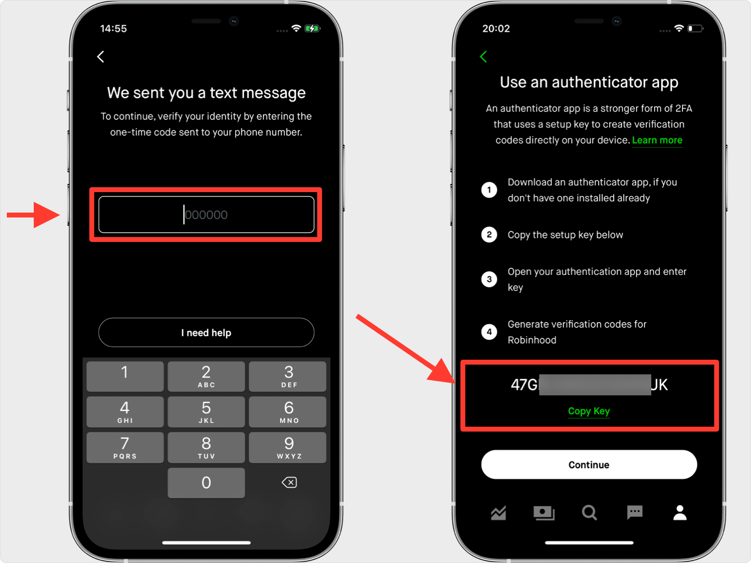 robinhood 2FA setup — Verify Your Phone Number