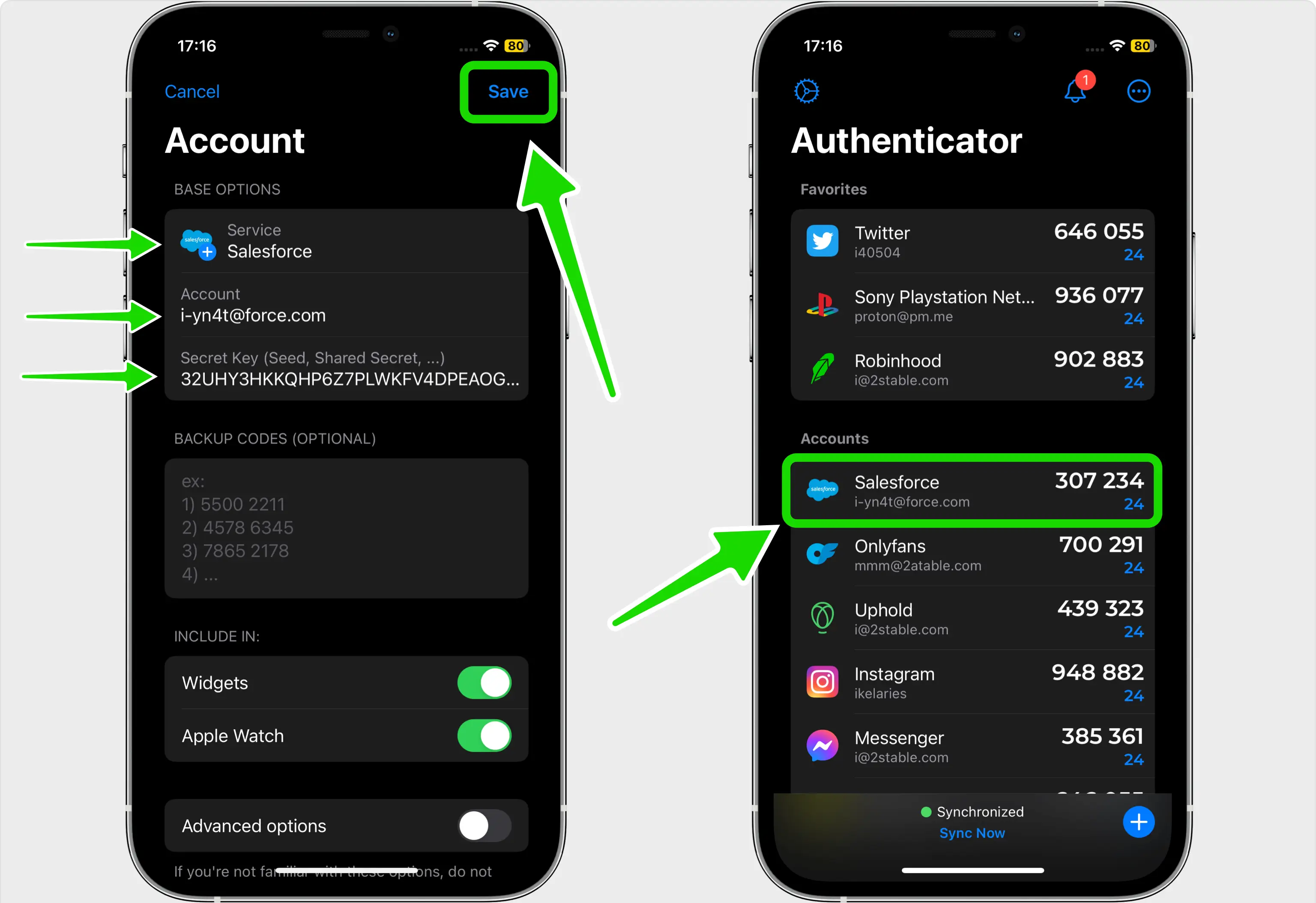 salesforce 2FA setup — Verification code