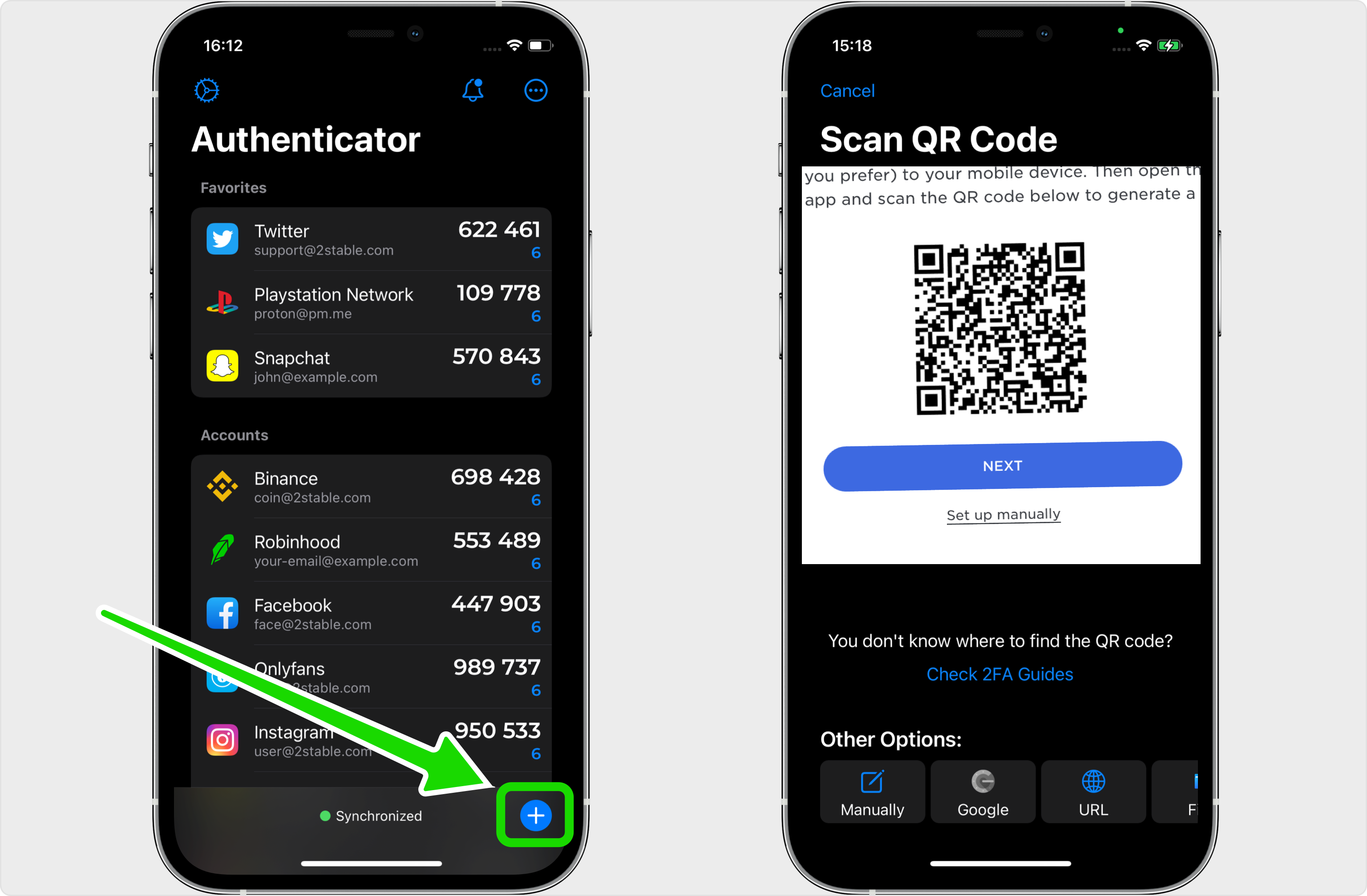 tesla 2FA setup — Capture QR Code